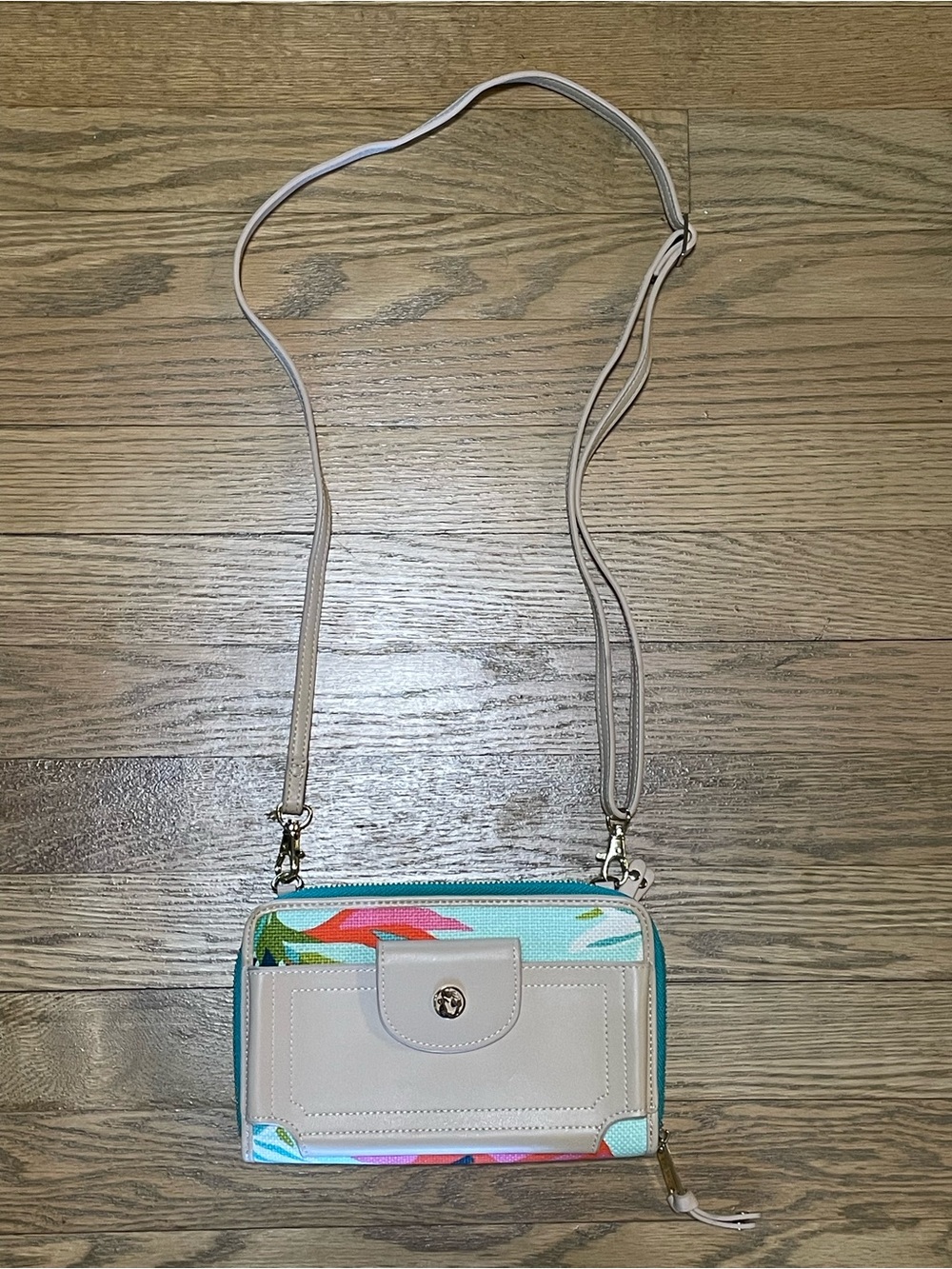 Spartina 449 Multi-colored Phone Crossbody Purse Wallet Bag
